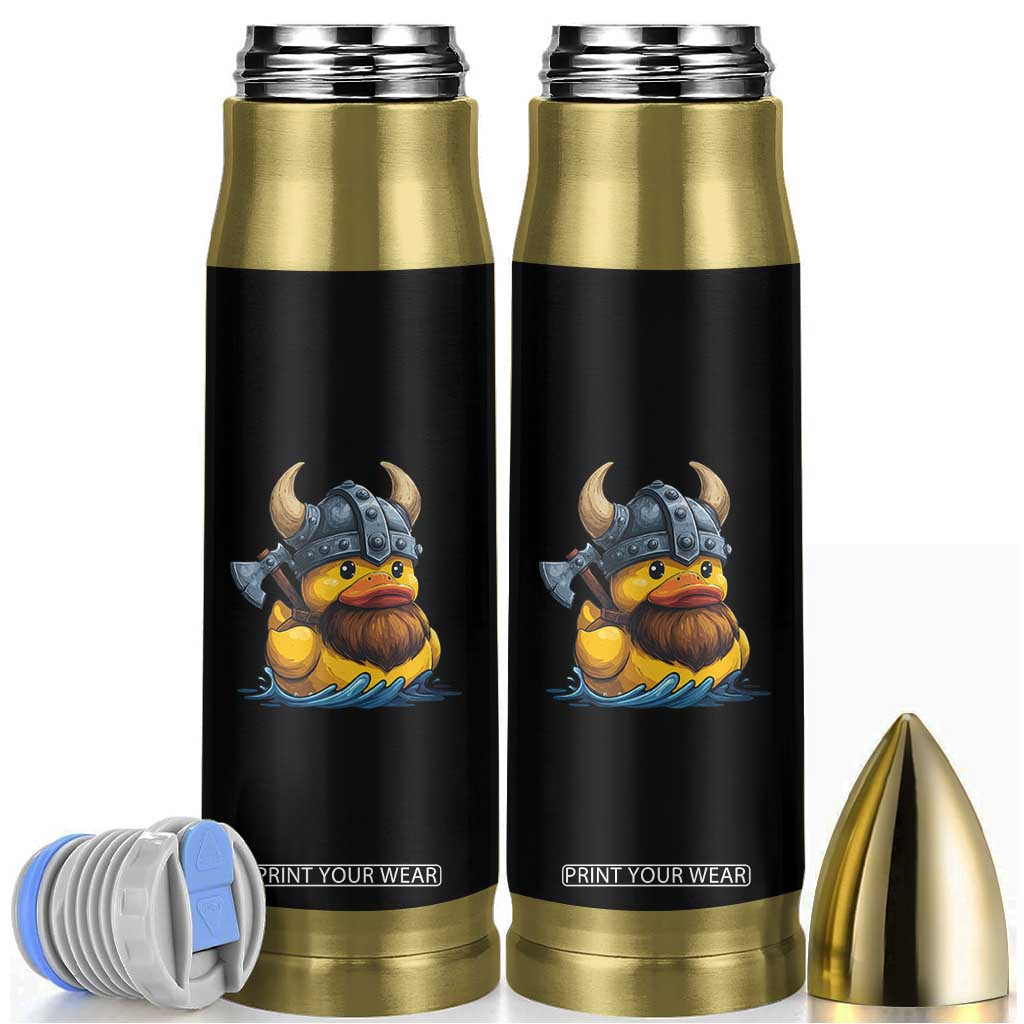 Rubber Duck Viking Warrior Norse Mythology Bullet Tumbler TS11 Black Print Your Wear