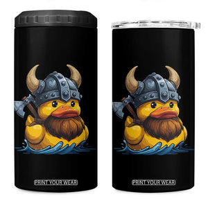 Rubber Duck Viking Warrior Norse Mythology 4 in 1 Can Cooler Tumbler TS11 One Size: 16 oz Black Print Your Wear