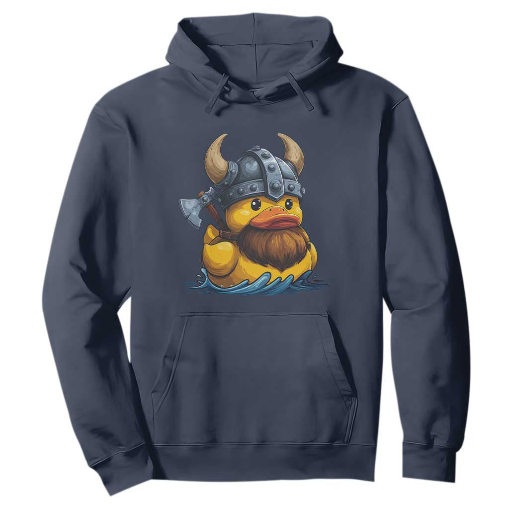 Rubber Duck Viking Warrior Norse Mythology Hoodie TS11 Navy Print Your Wear