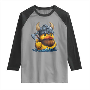 Rubber Duck Viking Warrior Norse Mythology Raglan Shirt TS11 Sport Gray Black Print Your Wear