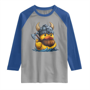 Rubber Duck Viking Warrior Norse Mythology Raglan Shirt TS11 Sport Gray Royal Print Your Wear