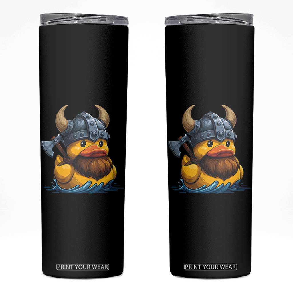 Rubber Duck Viking Warrior Norse Mythology Skinny Tumbler TS11 Black Print Your Wear