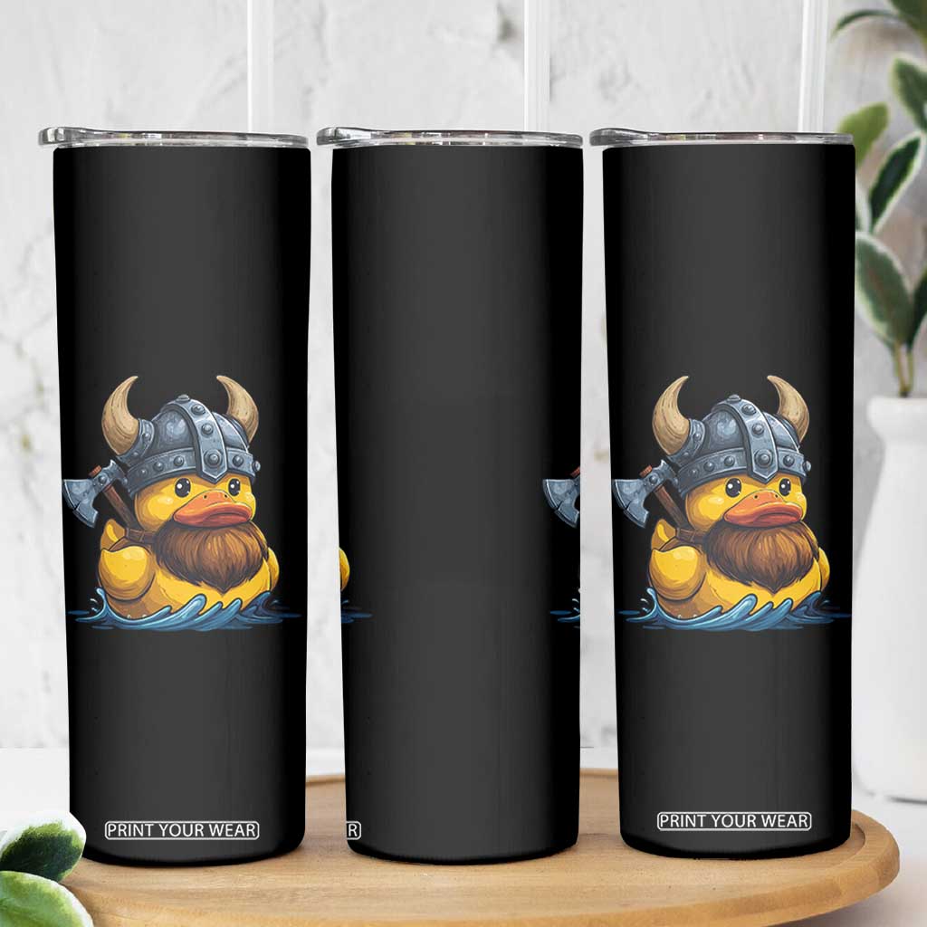 Rubber Duck Viking Warrior Norse Mythology Skinny Tumbler TS11 Print Your Wear