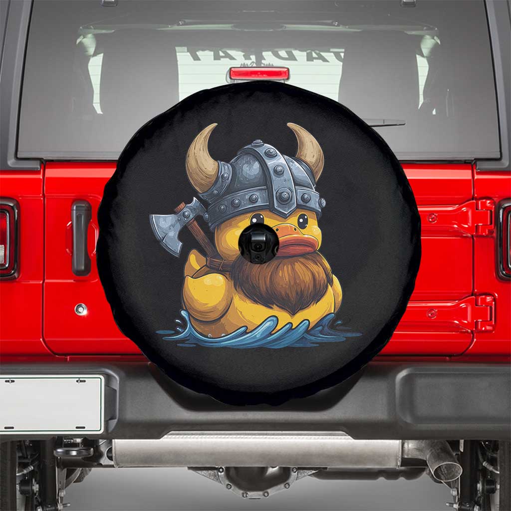 Rubber Duck Viking Warrior Norse Mythology Spare Tire Cover TS11 Black Print Your Wear