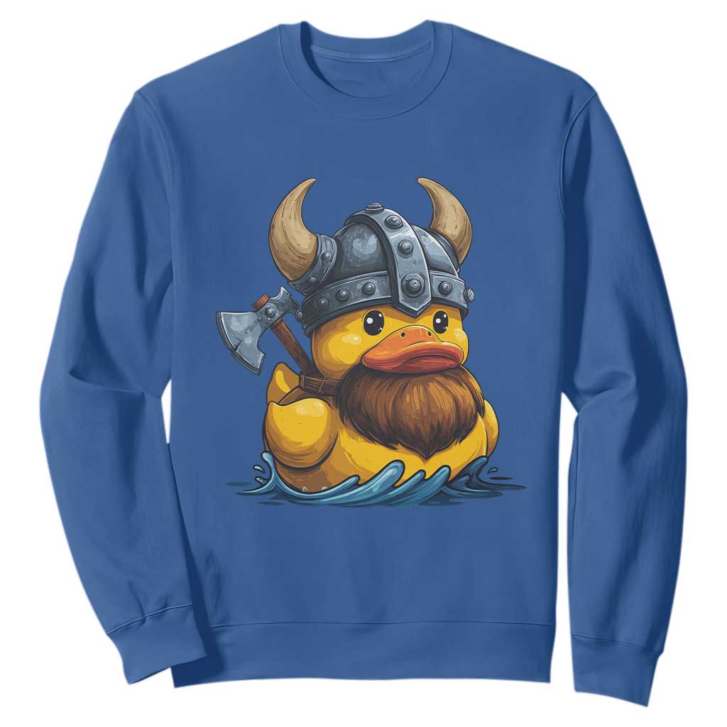 Rubber Duck Viking Warrior Norse Mythology Sweatshirt TS11 Royal Blue Print Your Wear