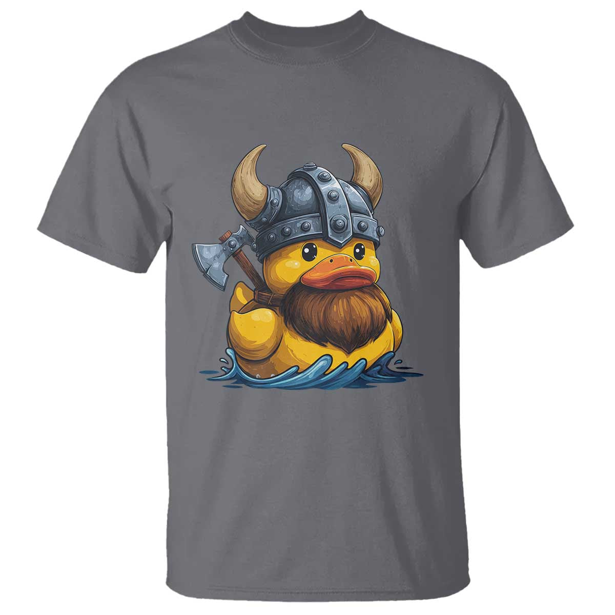 Rubber Duck Viking Warrior Norse Mythology T Shirt TS11 Charcoal Print Your Wear