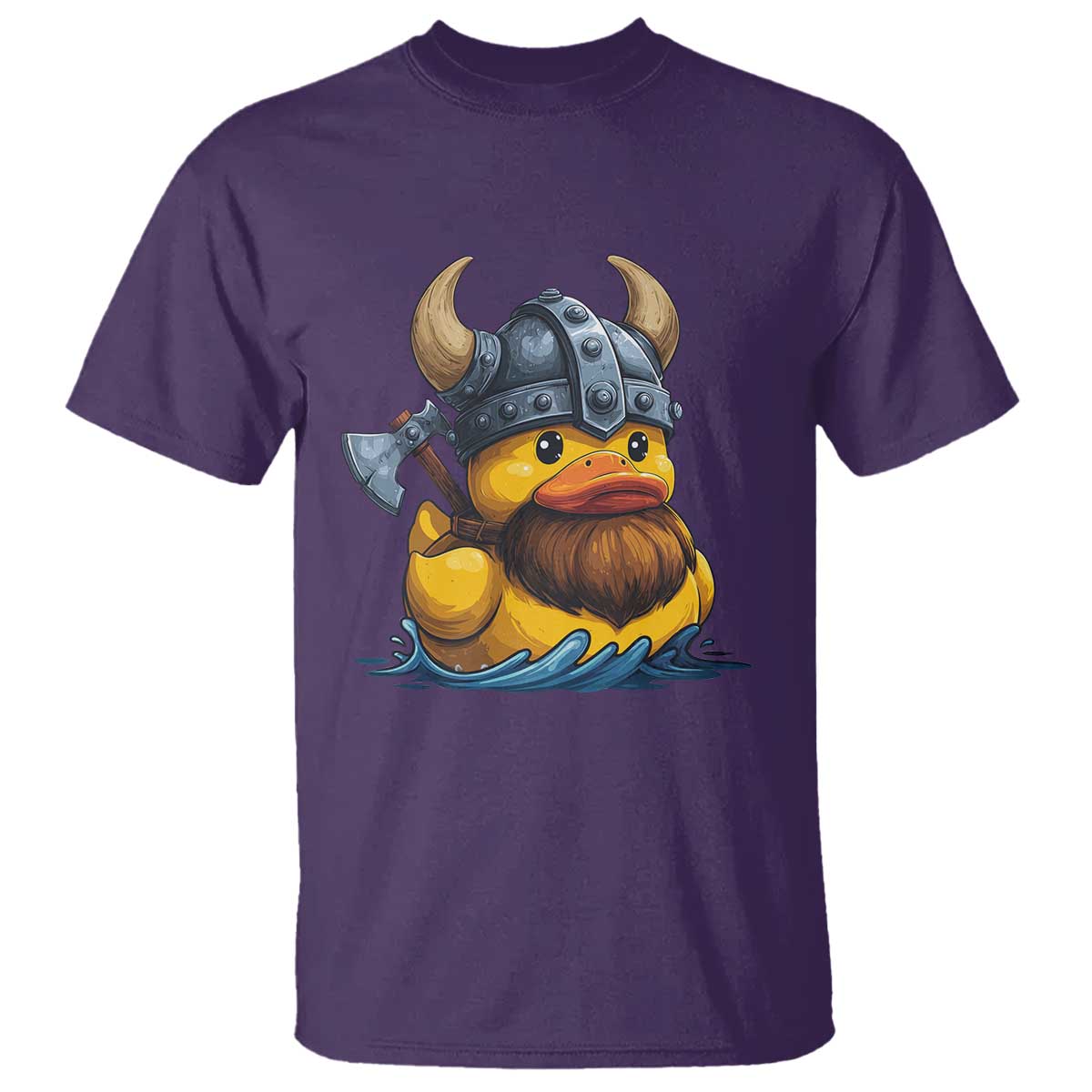 Rubber Duck Viking Warrior Norse Mythology T Shirt TS11 Purple Print Your Wear
