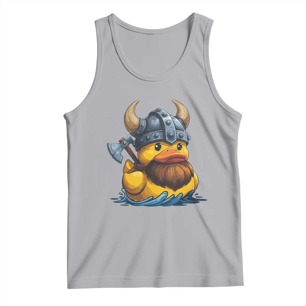 Rubber Duck Viking Warrior Norse Mythology Tank Top TS11 Athletic Heather Print Your Wear