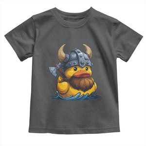 Rubber Duck Viking Warrior Norse Mythology Toddler T Shirt TS11 Dark Heather Print Your Wear