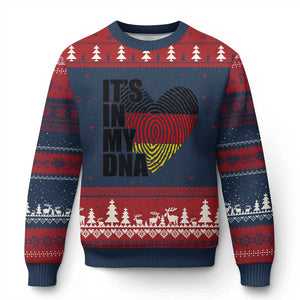 German Pride Ugly Christmas Sweater It Is In My DNA Patriotic Germany Flag - Print Your Wear
