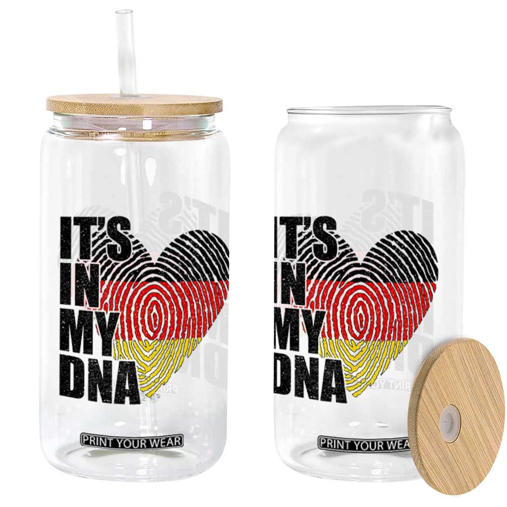 German Pride Glass Can It Is In My DNA Patriotic Germany Flag TS11 Print Your Wear