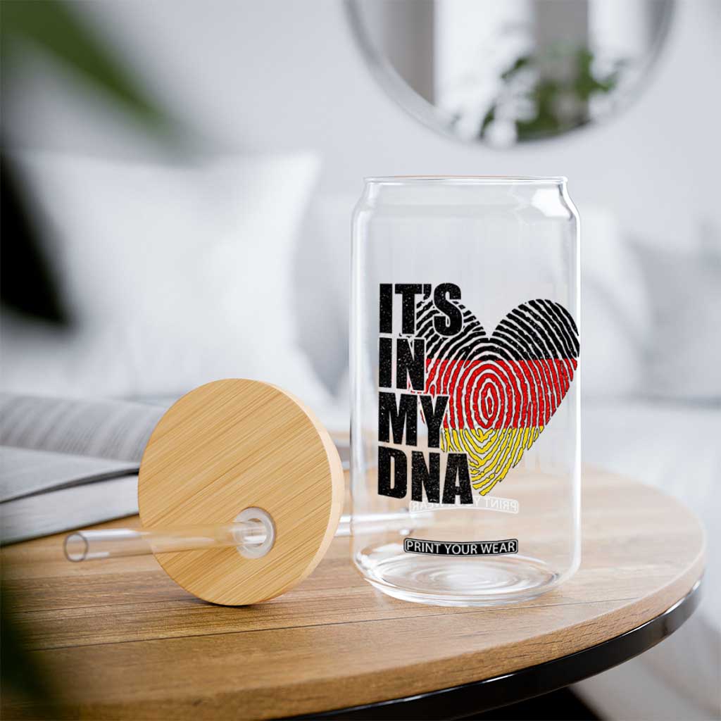 German Pride Glass Can It Is In My DNA Patriotic Germany Flag TS11 Print Your Wear