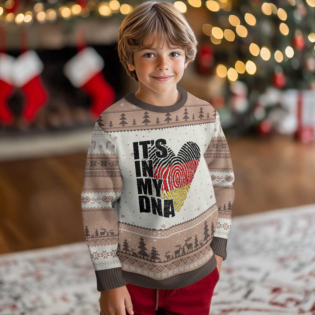 German Pride Ugly Christmas Sweater It Is In My DNA Patriotic Germany Flag TS11 Mocha Mousse Print Your Wear