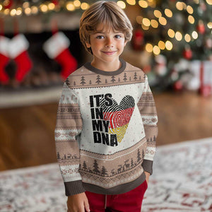 German Pride Ugly Christmas Sweater It Is In My DNA Patriotic Germany Flag TS11 Mocha Mousse Print Your Wear