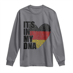German Pride Long Sleeve Shirt It Is In My DNA Patriotic Germany Flag TS11 Charcoal Print Your Wear