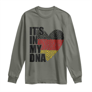 German Pride Long Sleeve Shirt It Is In My DNA Patriotic Germany Flag TS11 Military Green Print Your Wear