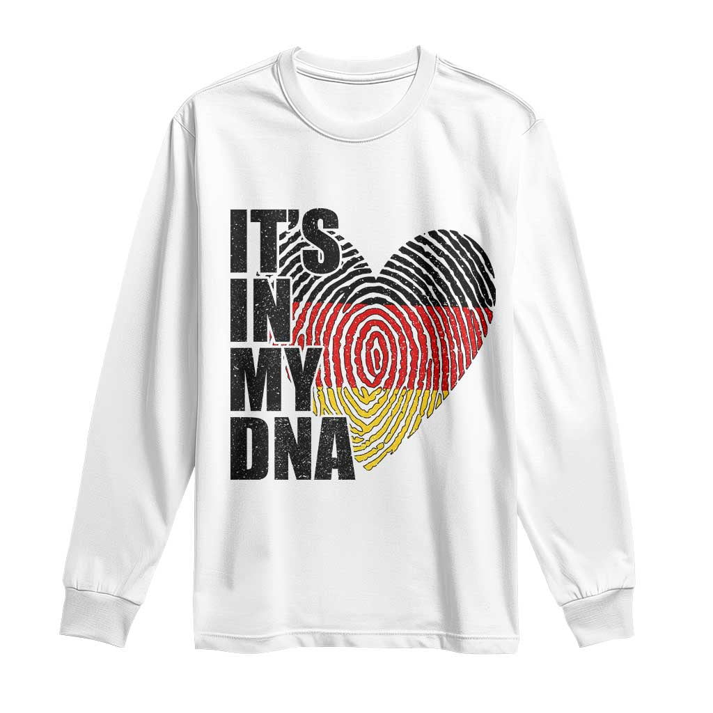 German Pride Long Sleeve Shirt It Is In My DNA Patriotic Germany Flag TS11 White Print Your Wear