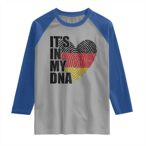 German Pride Raglan Shirt It Is In My DNA Patriotic Germany Flag TS11 Sport Gray Royal Print Your Wear