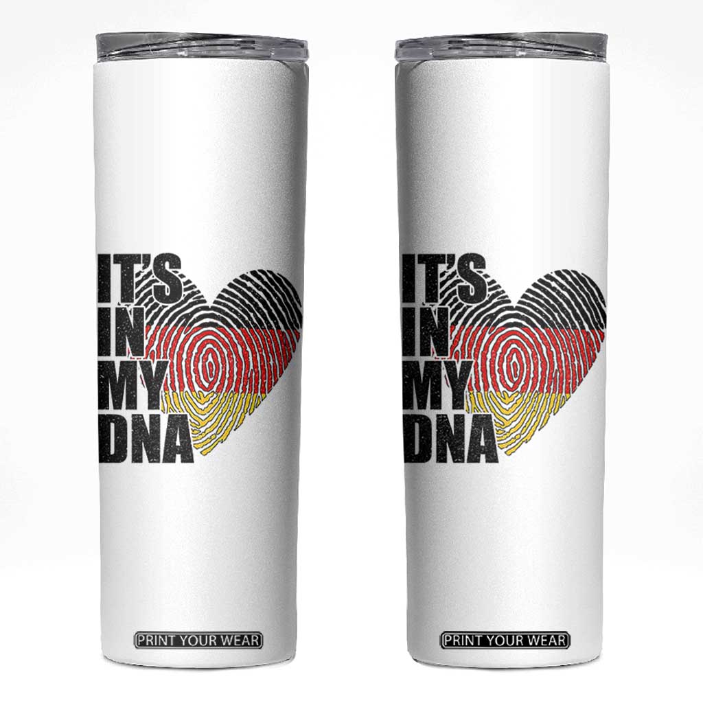 German Pride Skinny Tumbler It Is In My DNA Patriotic Germany Flag TS11 White Print Your Wear