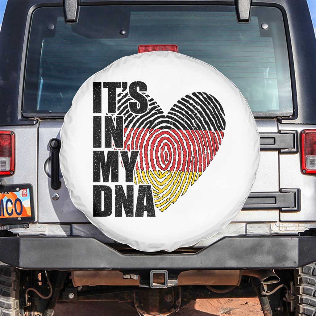 German Pride Spare Tire Cover It Is In My DNA Patriotic Germany Flag TS11 No hole White Print Your Wear