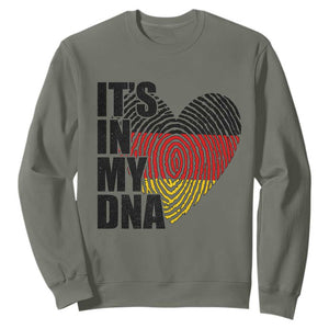 German Pride Sweatshirt It Is In My DNA Patriotic Germany Flag TS11 Military Green Print Your Wear