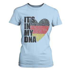 German Pride T Shirt For Women It Is In My DNA Patriotic Germany Flag TS11 Light Blue Print Your Wear