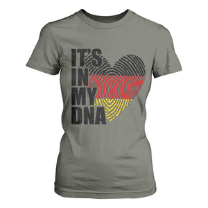 German Pride T Shirt For Women It Is In My DNA Patriotic Germany Flag TS11 Military Green Print Your Wear