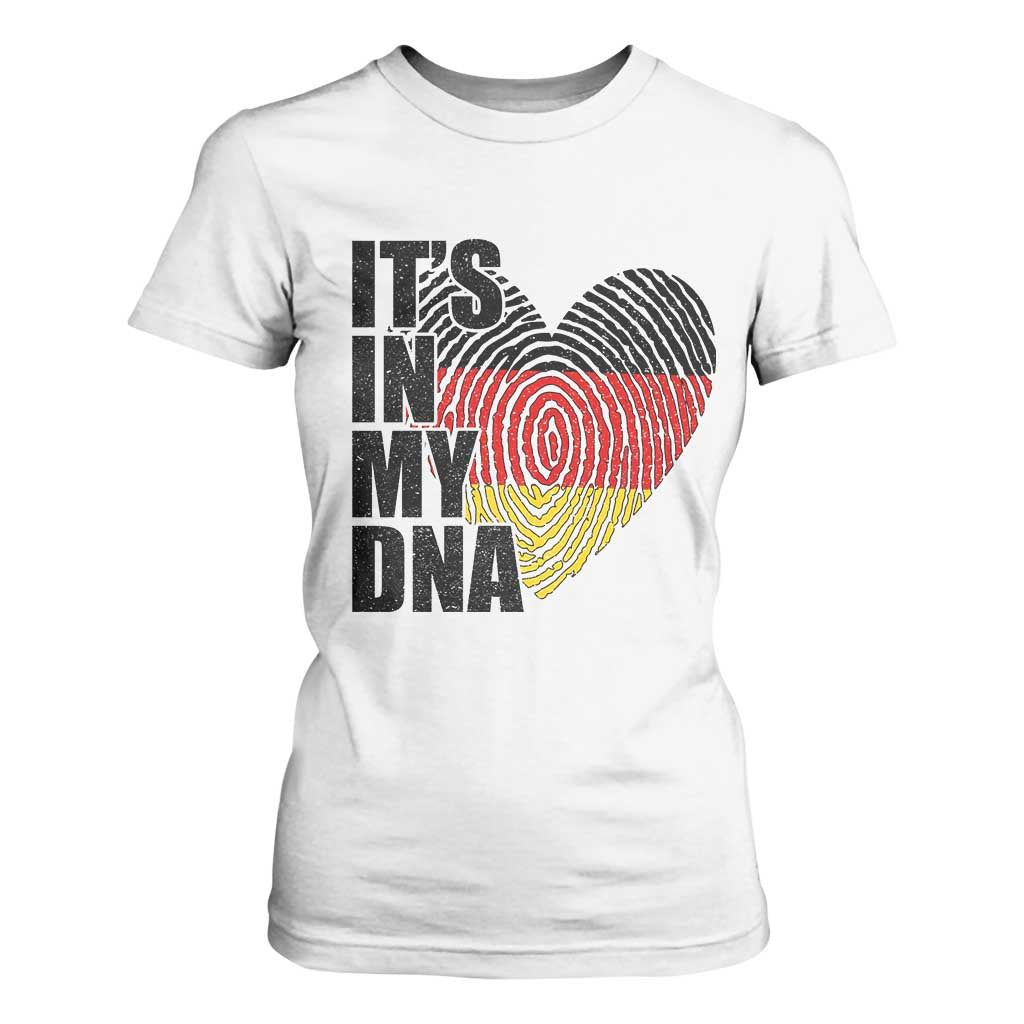 German Pride T Shirt For Women It Is In My DNA Patriotic Germany Flag TS11 White Print Your Wear