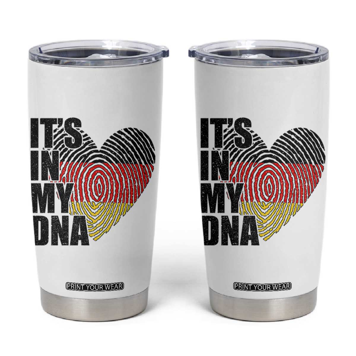 German Pride Tumbler Cup It Is In My DNA Patriotic Germany Flag TS11 White Print Your Wear