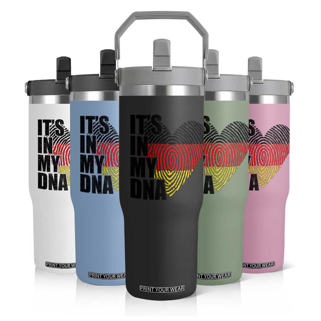 German Pride Flip Straw Tumbler It Is In My DNA Patriotic Germany Flag TS11 Print Your Wear