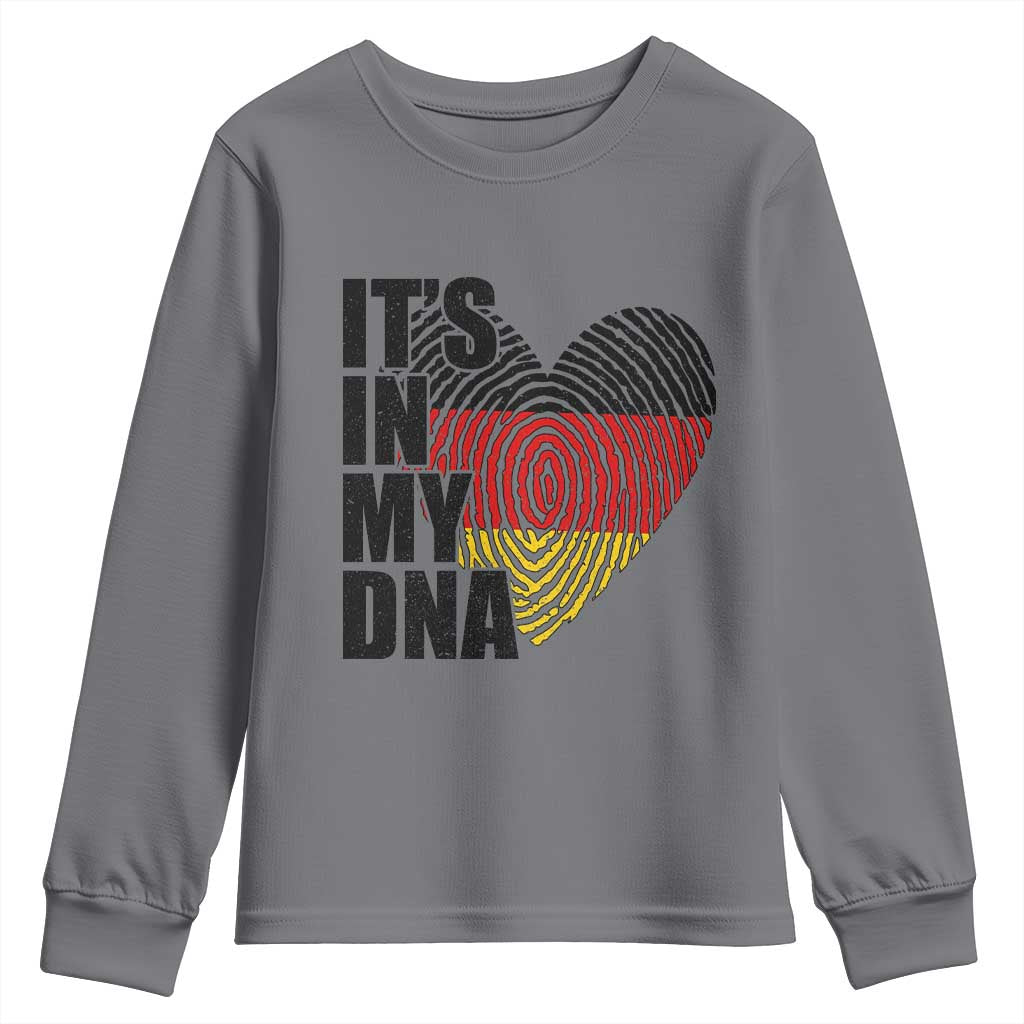 German Pride Youth Sweatshirt It Is In My DNA Patriotic Germany Flag TS11 Charcoal Print Your Wear