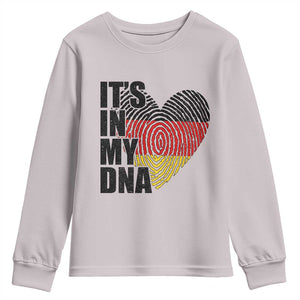 German Pride Youth Sweatshirt It Is In My DNA Patriotic Germany Flag TS11 Ice Gray Print Your Wear