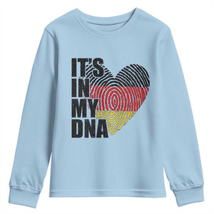 German Pride Youth Sweatshirt It Is In My DNA Patriotic Germany Flag TS11 Light Blue Print Your Wear