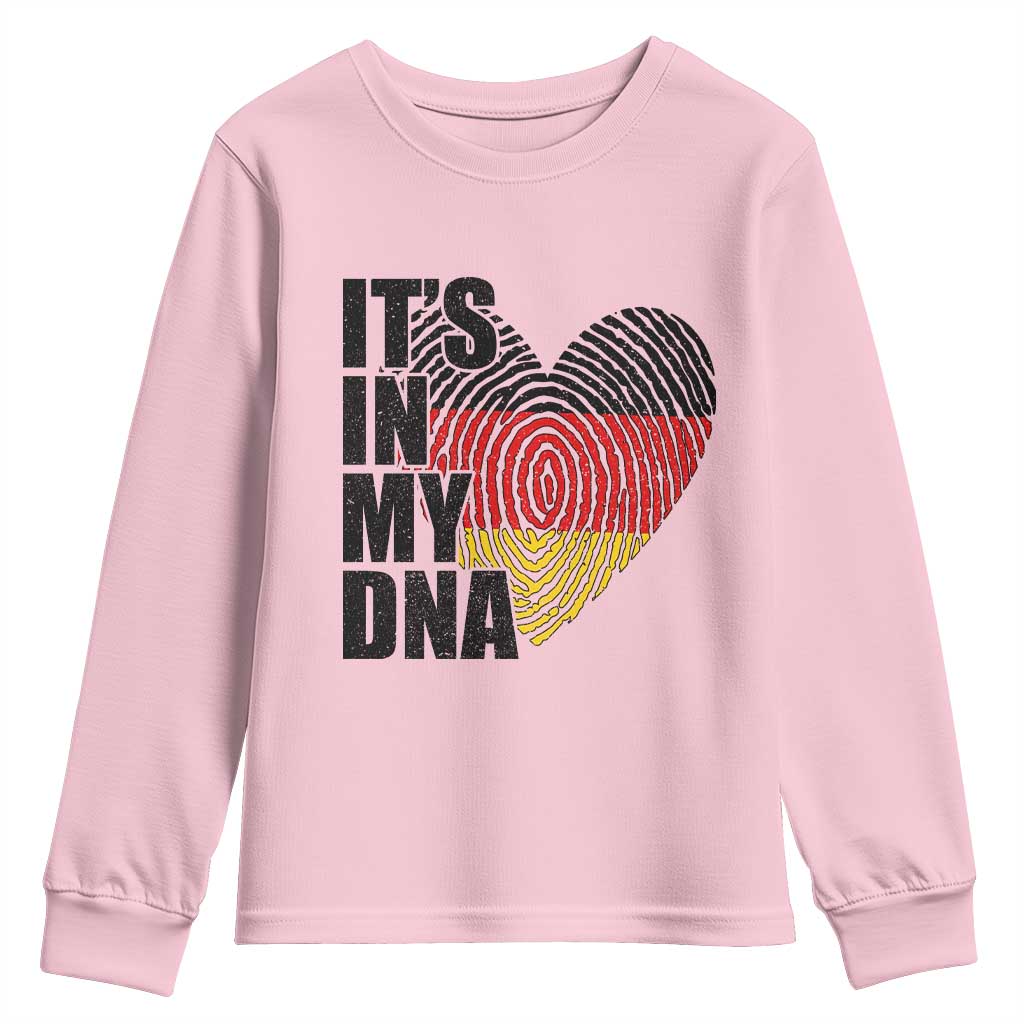German Pride Youth Sweatshirt It Is In My DNA Patriotic Germany Flag TS11 Light Pink Print Your Wear