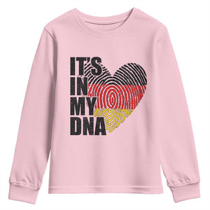 German Pride Youth Sweatshirt It Is In My DNA Patriotic Germany Flag TS11 Light Pink Print Your Wear