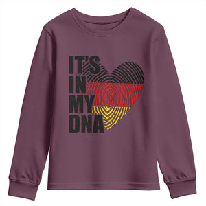 German Pride Youth Sweatshirt It Is In My DNA Patriotic Germany Flag TS11 Maroon Print Your Wear