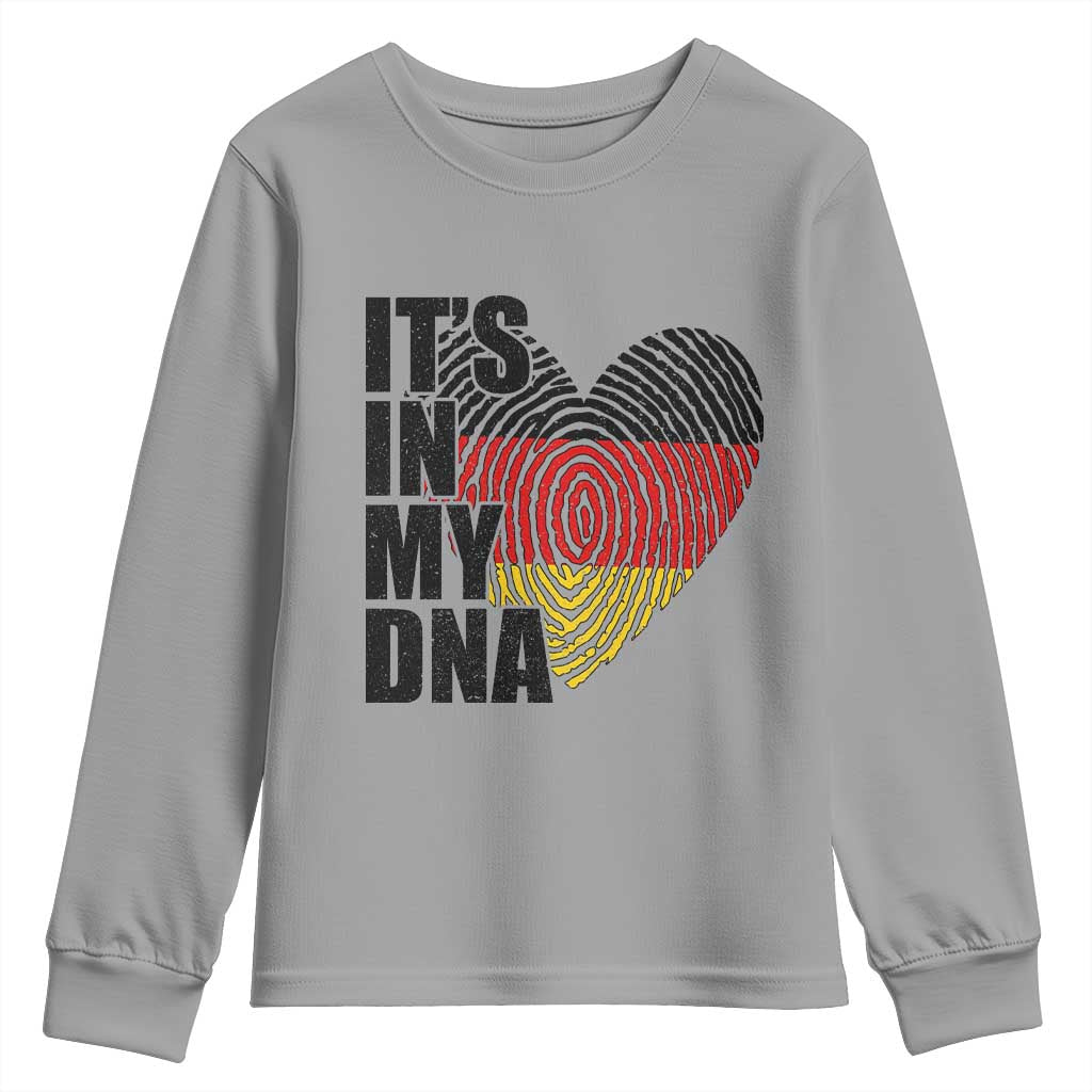 German Pride Youth Sweatshirt It Is In My DNA Patriotic Germany Flag TS11 Sport Gray Print Your Wear