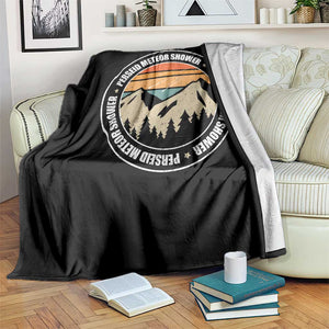 Perseid Meteor Shower Throw Blanket Shooting Stars Astronomy Vintage Retro Mountain TS11 Print Your Wear