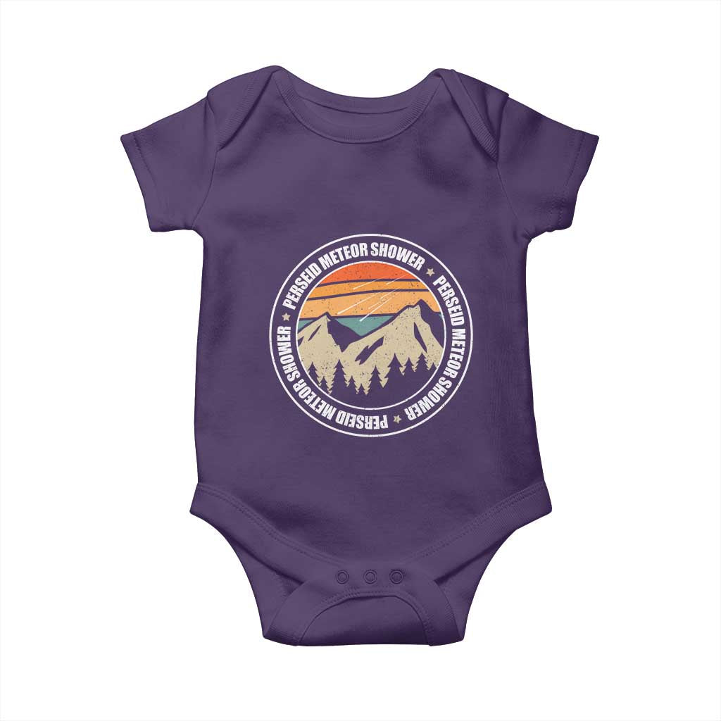 Perseid Meteor Shower Baby Onesie Shooting Stars Astronomy Vintage Retro Mountain TS11 Purple Print Your Wear