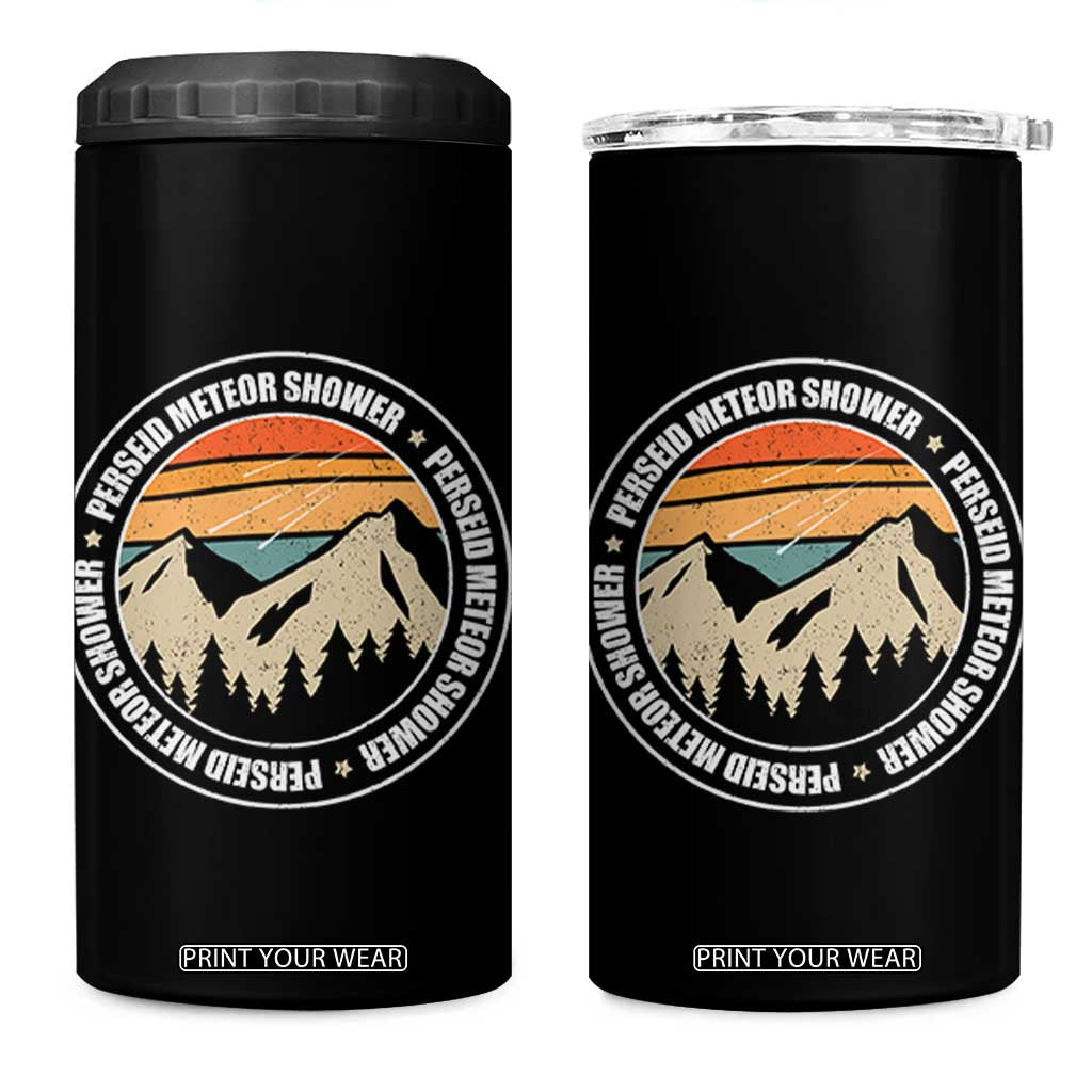 Perseid Meteor Shower 4 in 1 Can Cooler Tumbler Shooting Stars Astronomy Vintage Retro Mountain TS11 One Size: 16 oz Black Print Your Wear