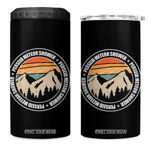 Perseid Meteor Shower 4 in 1 Can Cooler Tumbler Shooting Stars Astronomy Vintage Retro Mountain TS11 One Size: 16 oz Black Print Your Wear