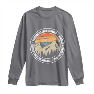 Perseid Meteor Shower Long Sleeve Shirt Shooting Stars Astronomy Vintage Retro Mountain TS11 Charcoal Print Your Wear