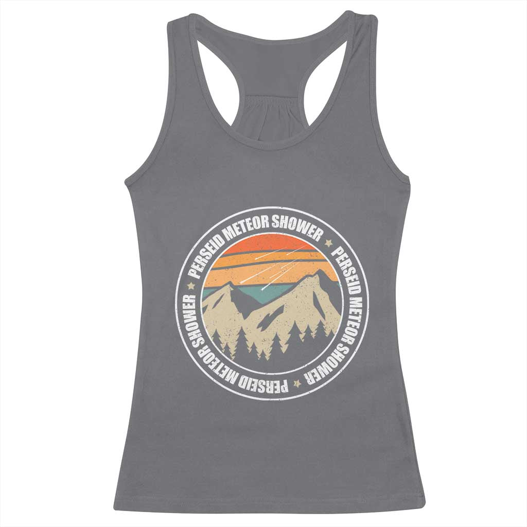 Perseid Meteor Shower Racerback Tank Top Shooting Stars Astronomy Vintage Retro Mountain TS11 Charcoal Print Your Wear