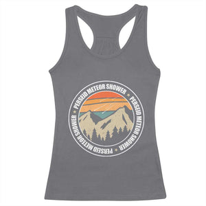 Perseid Meteor Shower Racerback Tank Top Shooting Stars Astronomy Vintage Retro Mountain TS11 Charcoal Print Your Wear