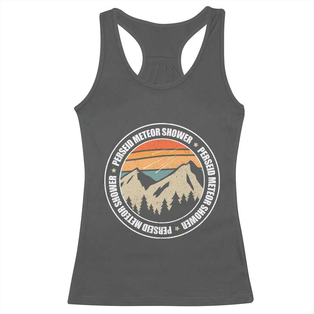 Perseid Meteor Shower Racerback Tank Top Shooting Stars Astronomy Vintage Retro Mountain TS11 Dark Heather Print Your Wear
