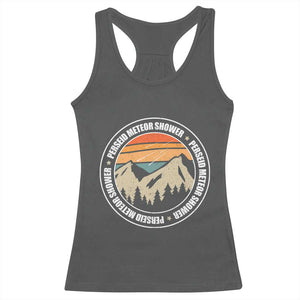 Perseid Meteor Shower Racerback Tank Top Shooting Stars Astronomy Vintage Retro Mountain TS11 Dark Heather Print Your Wear