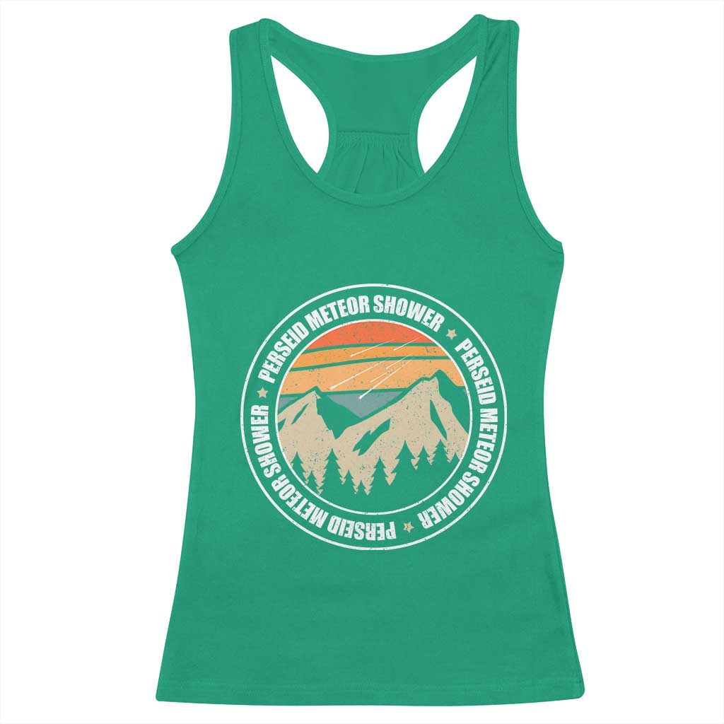 Perseid Meteor Shower Racerback Tank Top Shooting Stars Astronomy Vintage Retro Mountain TS11 Irish Green Print Your Wear