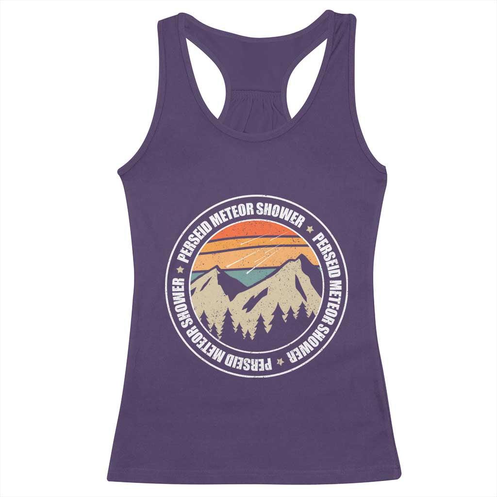 Perseid Meteor Shower Racerback Tank Top Shooting Stars Astronomy Vintage Retro Mountain TS11 Purple Print Your Wear