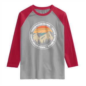 Perseid Meteor Shower Raglan Shirt Shooting Stars Astronomy Vintage Retro Mountain TS11 Sport Gray Red Print Your Wear