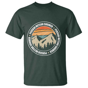 Perseid Meteor Shower T Shirt Shooting Stars Astronomy Vintage Retro Mountain TS11 Dark Forest Green Print Your Wear